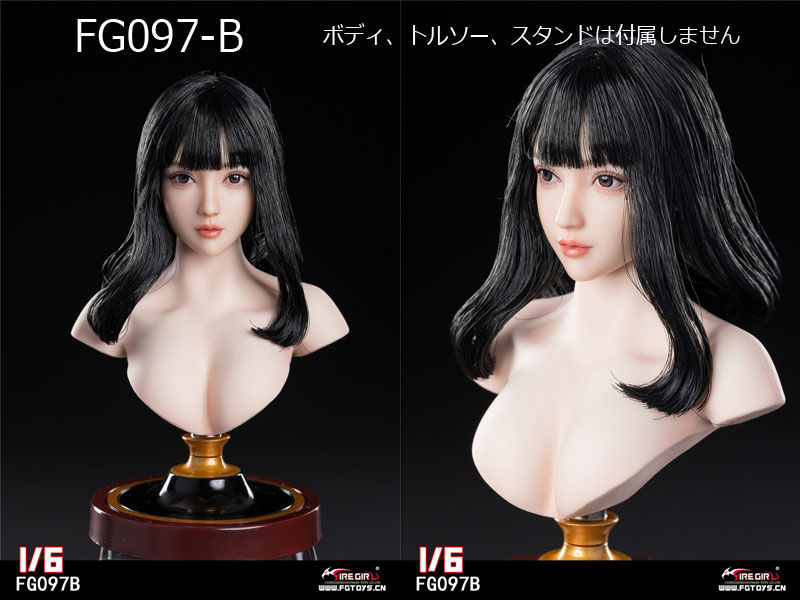 FireGirlToys】FGTOYS FG097 A/B/C 1/6 Asian Girl Head 1/6