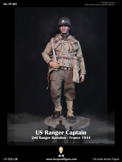 【Facepoolfigure】FP001 1/6 WW2 US Ranger Captain - France 1944 WW2アメリカ陸軍 第2レンジャー大隊 大尉 フランス1944