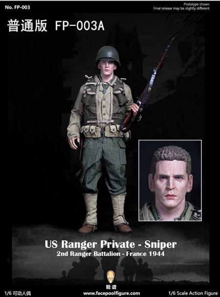 【Facepoolfigure】FP003A 1/6 WW2 US Ranger private sniper 2nd Ranger Battalion France 1944