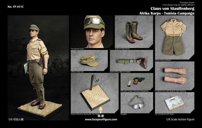 【Facepoolfigure】FP011C 1/6 Stauffenberg Afrika Korps Tunisia Campaign