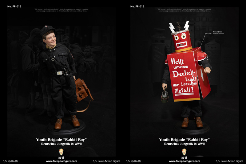 【Facepoolfigure】FP016A 1/6 WW2 German Youth Brigade Rabbit Boy Film Edition