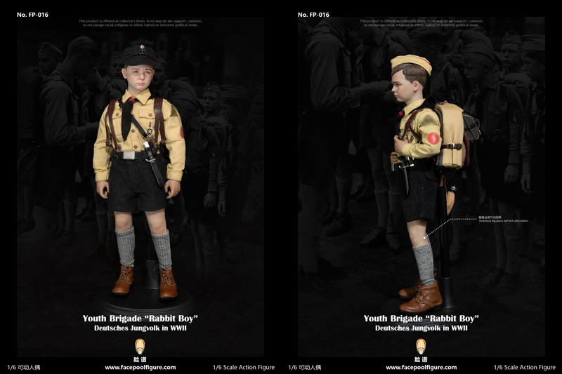 【Facepoolfigure】FP016B 1/6 WW2 German Youth Brigade Rabbit Boy History Edition