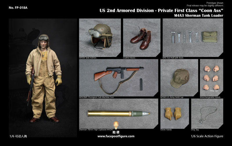 【Facepoolfigure】FP018A 1/6 WW2 US 2nd Armored Division - Private First Class