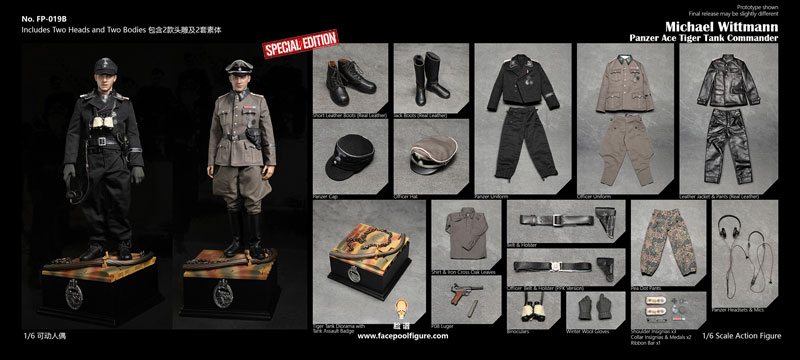 【Facepoolfigure】FP019B 1/6 Michael Wittmann Panzer Ace Tiger Tank Commander Special Editio