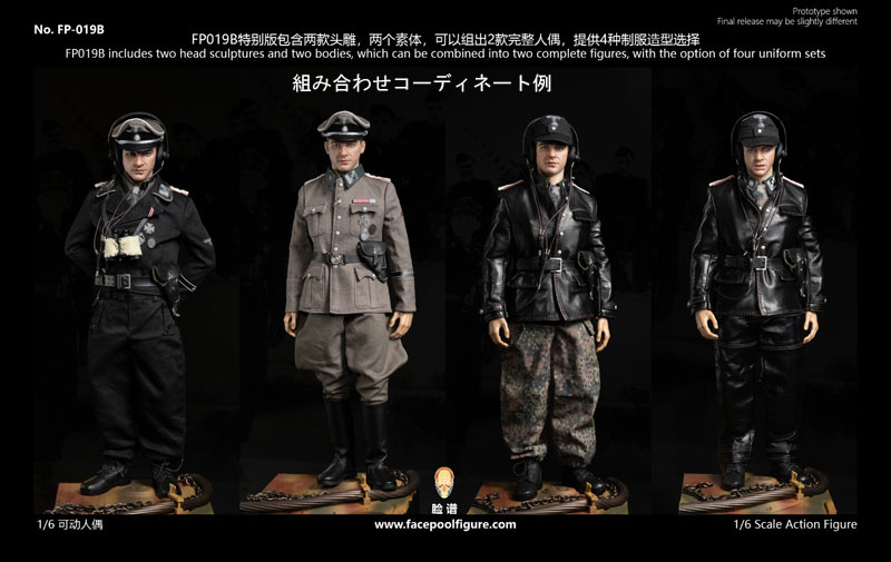 【Facepoolfigure】FP019B 1/6 Michael Wittmann Panzer Ace Tiger Tank Commander Special Editio