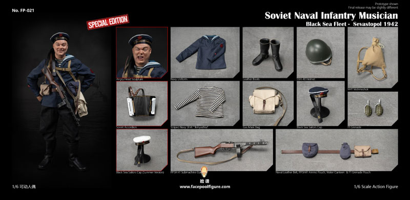 【Facepoolfigure】FP021B 1/6 Soviet Naval Infantry Musician Black Sea Fleet Sevastopol 1942