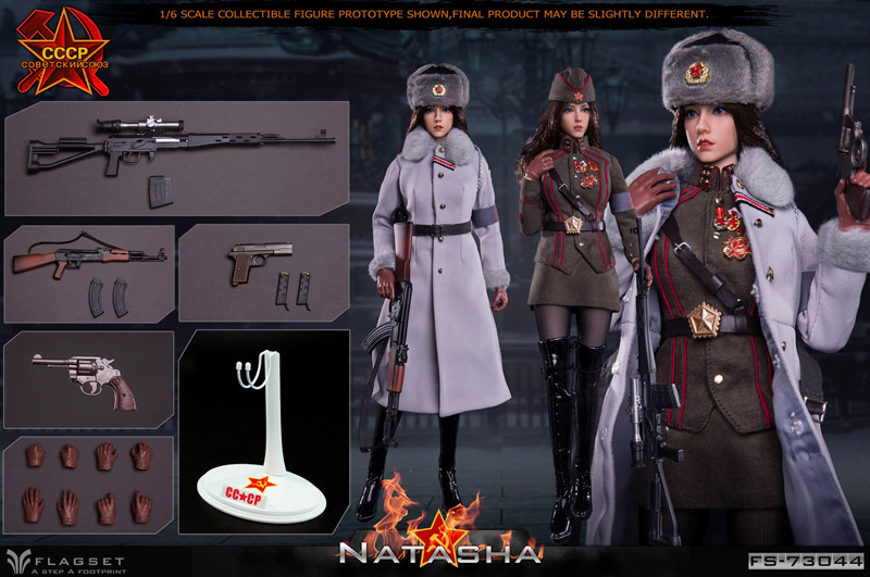 【FLAGSET】FS-73044 1/6 Soviet Female Officer 2.0 Natasha ソビエト連邦女性将校 ナターシャ 1/6スケールミリタリーフィギュア