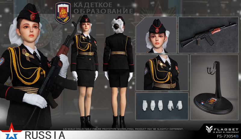 【FLAGSET】FS-73054 A/B/C ロシア連邦内務部 女性兵士 女性警察官 パレード 1/6スケール女性ドールフィギュア