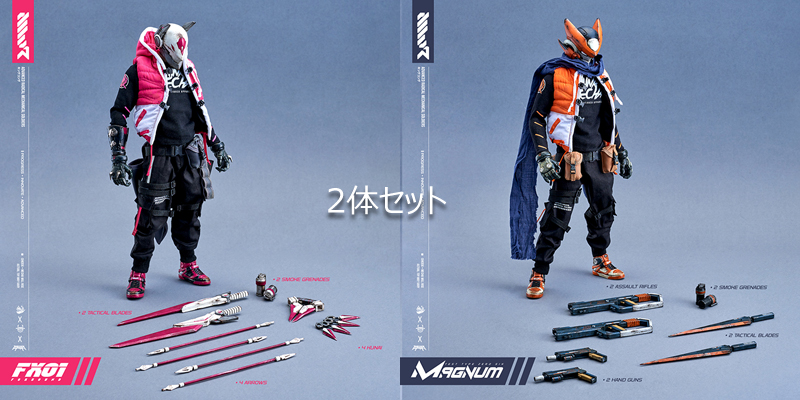 【Devil Toys】MWR Bulletpunk Universe FX01 + MAGNUM　1/6 Scale Action Figures 1/6スケールフィギュア 2体セット