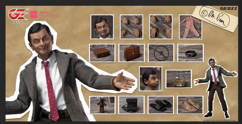 【Genesis Emen】GE022 1/6 Scale Mr. Bean Realistic Figure Mr.ビーン ミスター・ビーン 1/6スケール 男性フィギュア