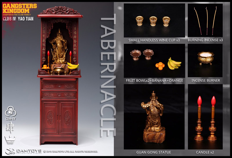 【DAM】GK019AB set Gangsters Kingdom Club 4 YaoTian & TABERNACLE ヤオ・ティエン ＆ 仏壇・神棚・厨子 1/6スケールフィギュア
