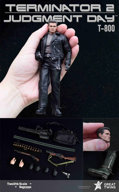 【GREATTWINS】1/12 『ターミネーター2』 アーノルド・シュワルツェネッガー T-800 1/12スケールフィギュア