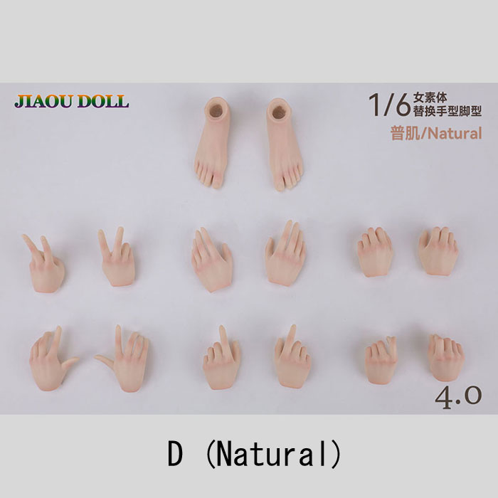 【JIAOUDOLL】JHF04 A/B/C/D/E/F 1:6 Female Hand and Foot 4.0