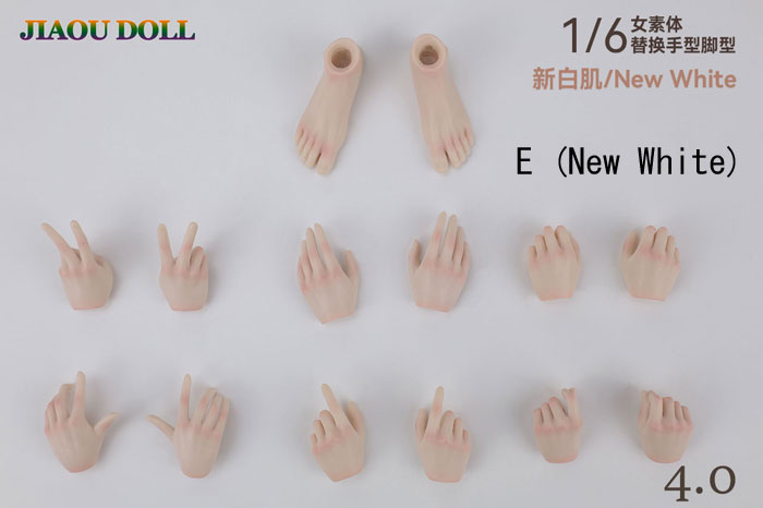 【JIAOUDOLL】JHF04 A/B/C/D/E/F 1:6 Female Hand and Foot 4.0
