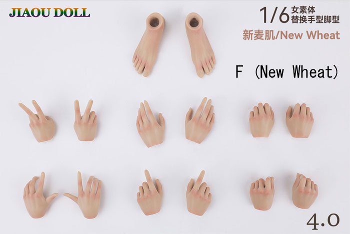 【JIAOUDOLL】JHF04 A/B/C/D/E/F 1:6 Female Hand and Foot 4.0