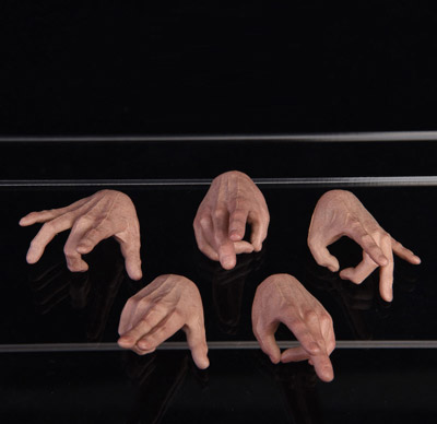 【(NoBrand)】JOG-001 1/6 Goldfinger Hand sculpt 1/6スケール男性フィギュア用ハンドパーツセット