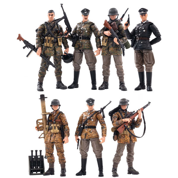 JOYTOY】JT0548 JT0555 JT0562 1/18 WW2 Mountain Division (Wehrmacht) 第二次世界大戦  ドイツ国防軍 兵士 7体セット 1/18スケールフィギュア 宇宙船