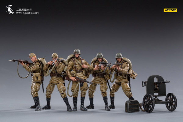 【JOYTOY】JT0838 1/18 WW2 Soviet Infantry 第二次世界大戦 ソビエト連邦軍 兵士 5体セット 1/18スケールフィギュア