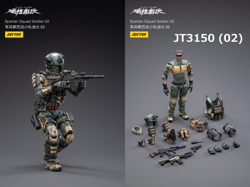 【JOYTOY】JT3143/JT3150/JT3167 1/18 Spartan Squad Soldier 01-03 スパルタン・スクワッド・ソルジャー 1/18スケールフィギュア