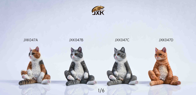 【JxK.Studio】JXK047ABCD ネコ＆座椅子 ソファー 1/6スケール 猫 ネコ 家猫 イエネコ