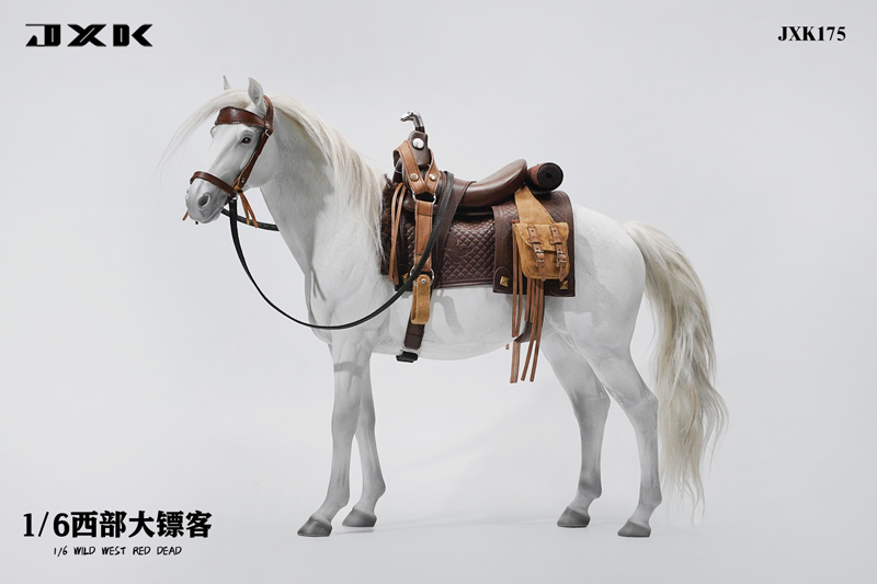 【JxK.Studio】JXK175 1/6 Wild West Red Dead 西部劇 騎馬 軍馬 鞍 1/6スケール 馬 + 鞍セット