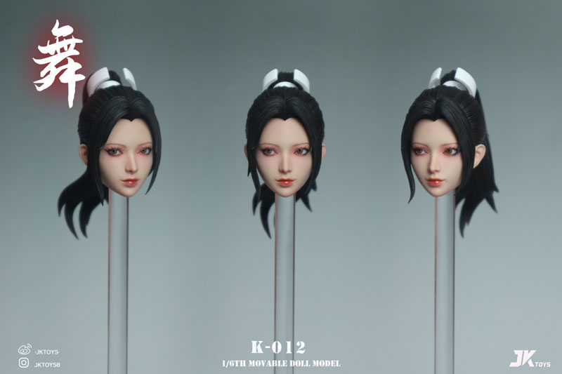 【JKTOYS】K-012 1/6 Fighting Beauty Headsculpt (Eyes Articulated) 格闘女子 アジアン 1/6スケール 眼球可動 女性ヘッド
