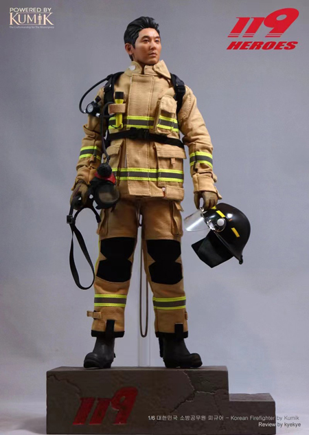 【Kumik】KMF23-F02A 1/6 119 Heroes Korean Firefighter 韓国 消防士 1/6スケール男性フィギュア