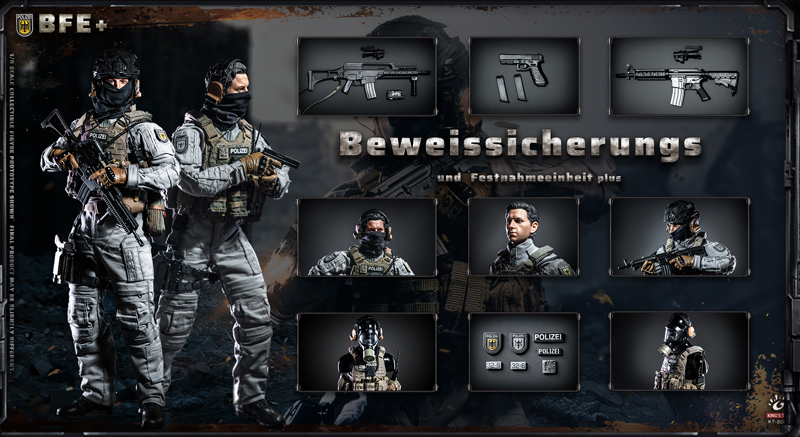【King's Toy】KT-8008 1/6 BFE+ Beweissicherungs ドイツ連邦警察 テロ対策特殊部隊 1/6スケールフィギュア