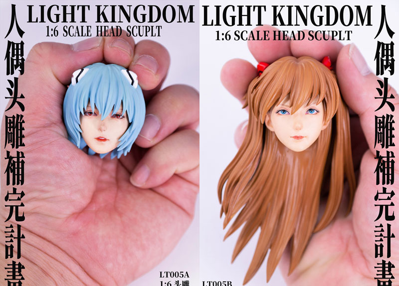 【LIGHT KINGDOM】LT005 A/B 1/6 Heroine Head Sculpture 1/6スケール 女性ドールヘッド