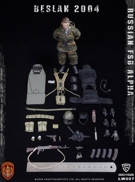 【crazyfigure】LW007 1/12 Russian Alpha Special Forces Heavy Shield Hand スペツナズ ロシア連邦保安庁特殊任務部隊