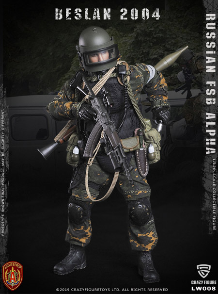 【crazyfigure】LW008 1/12 Russian Alpha Special Forces Grenadier スペツナズ ロシア連邦保安庁特殊任務部隊