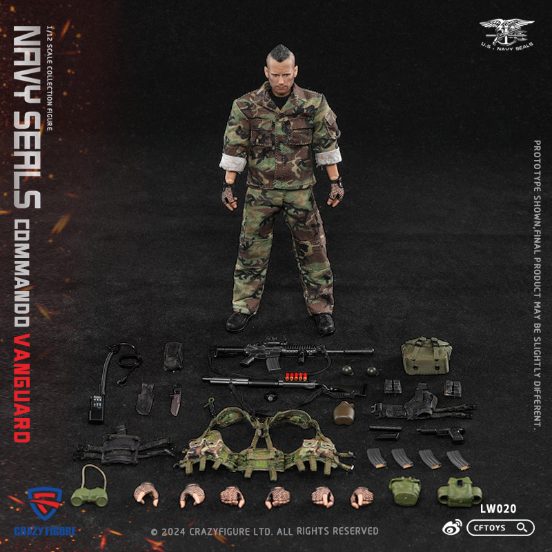 【crazyfigure】LW020 1/12 NAVY SEALS Commando Vanguard ネイビーシールズ コマンドヴァンガード 1/12スケールフィギュア