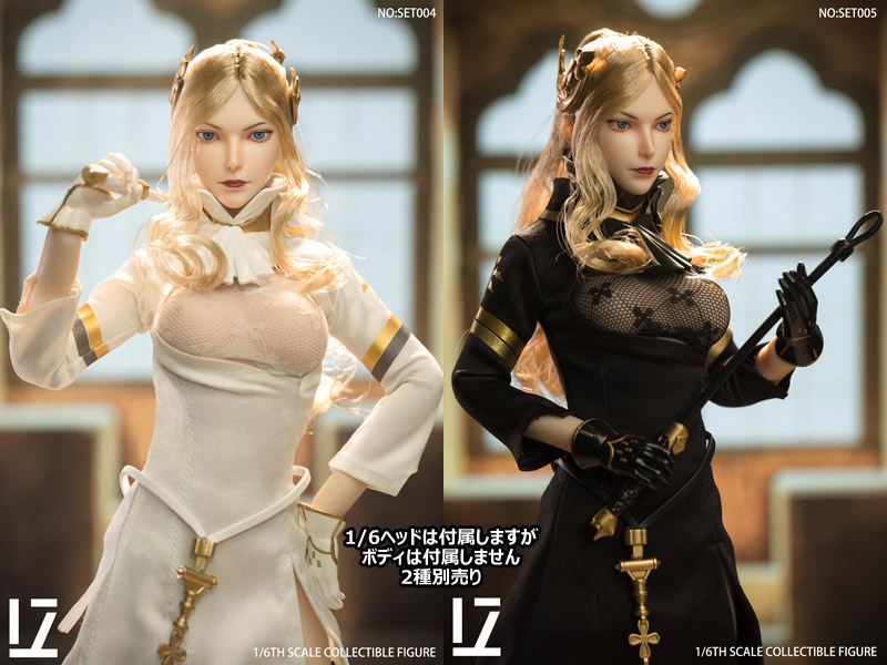 【LZ TOYS】SET004/SET005 1/6 Robot Wars Commander Head Sculpt Costume Set 女性ドール用ドレス&ドールヘッド