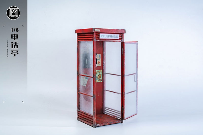 【MMMTOYS】M2608 1/6 Telephone booth 1/6スケール 公衆電話ボックス ミニチュア