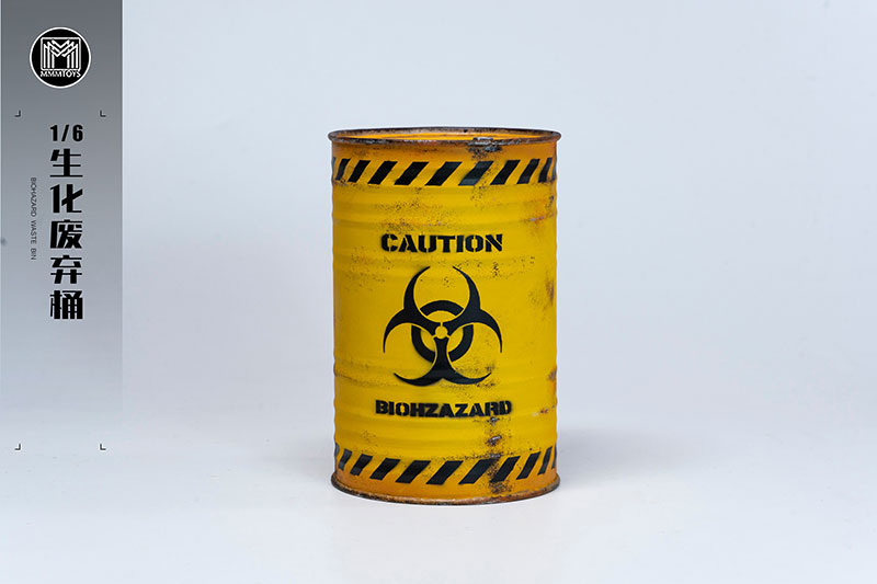 【MMMTOYS】M2613 1/6 Biohazard Waste Bin バイオ廃棄ドラムカン 1/6スケール ドラム缶 ミニチュア