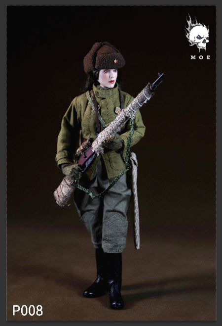 【MOETOYS】P008 WW2 ソビエト連邦軍 ソ連軍 女性スナイパー  1/6スケール女性ドールフィギュア