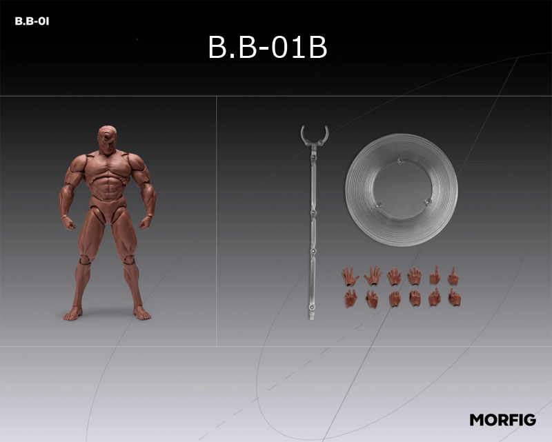 【MORFIG】Queen Studios B.B-01 Y/B/W/G Male β 1/12 Action Figure
