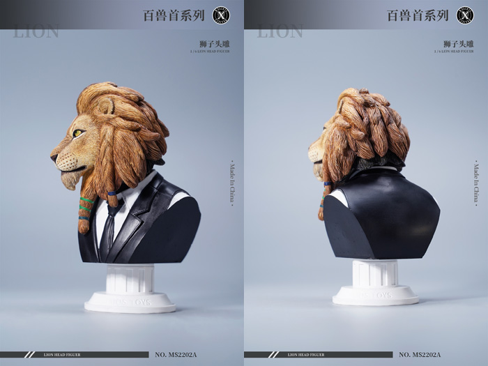 【Mostoys】MS2202 A/B 1/6 Lion Head ライオン 1/6スケール 動物ヘッド