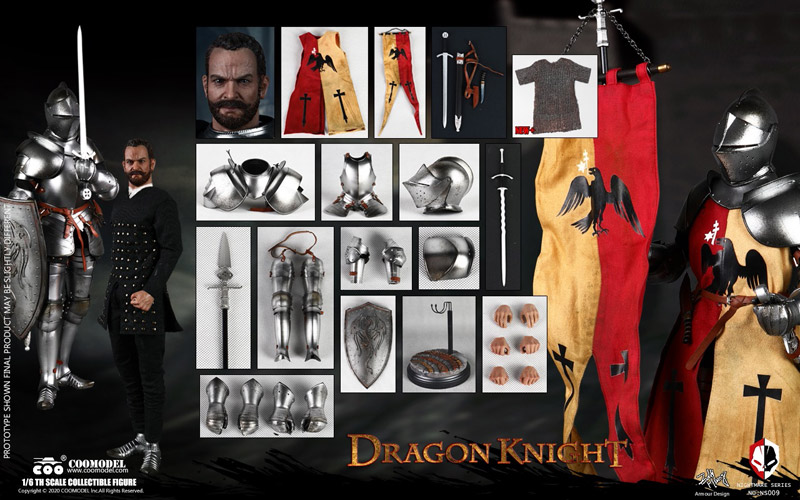 【COO】NS009 1/6 NIGHTMARE SEIRES (DIECAST ALLOY)  - DRAGON KNIGHT ドラゴン・ナイト 龍騎士 1/6スケールフィギュア