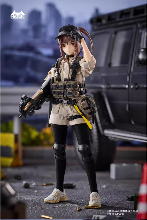 【HASUKI】PA006 1/12 Pocket Art Series 警備員 冷泉緋世 1/12スケール女性アクションフィギュア