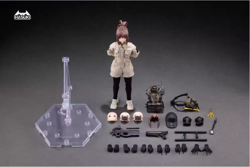 【HASUKI】PA006 1/12 Pocket Art Series 警備員 冷泉緋世 1/12スケール女性アクションフィギュア