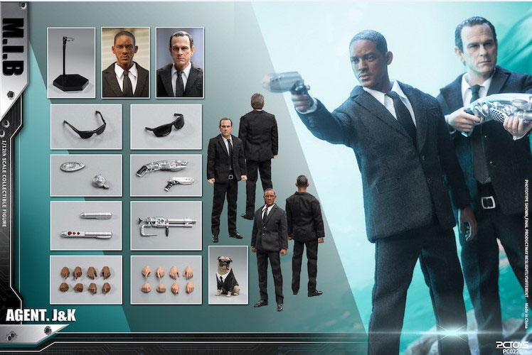 【PCTOYS】PocketCosmos PC022C 1/12 Agent J&K エージェント2体セット+パグ犬 1/12スケールアクションフィギュア