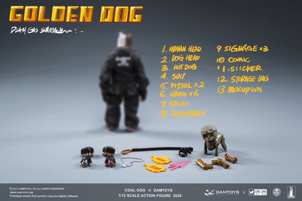 【DAM】DAMTOYS x COALDOG PES022 1/12 GOLDEN DOG - Death Gas Station series