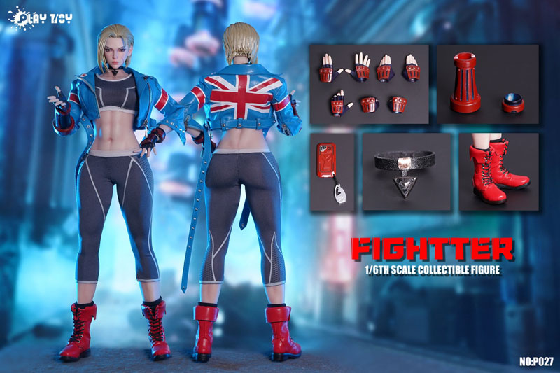 【PLAYTOY】P027 1/6 FIGHTER 格闘女戦士 眼球可動 1/6スケールシームレスボディ 女性フィギュア