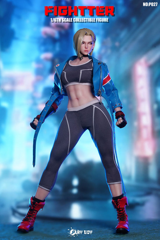 【PLAYTOY】P027 1/6 FIGHTER 格闘女戦士 眼球可動 1/6スケールシームレスボディ 女性フィギュア