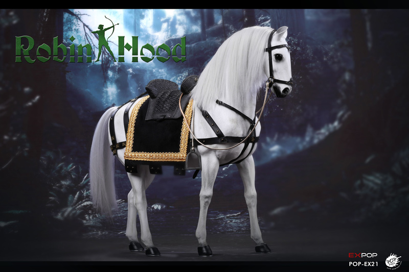 【POPtoys】EX021B 1/6 War horse ウォーホース 軍馬 白馬 1/6スケール馬フィギュア