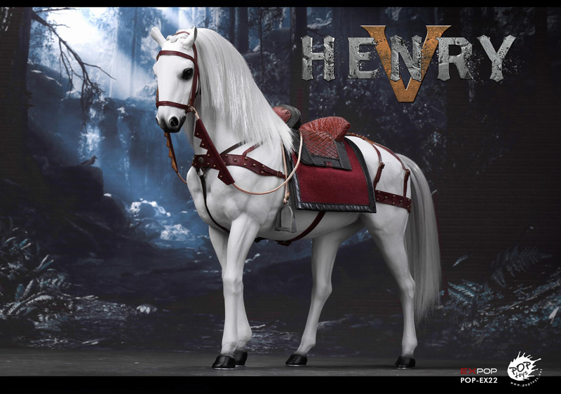 【POPtoys】EX022B 1/6 War horse ウォーホース 軍馬 白馬 1/6スケール馬フィギュア