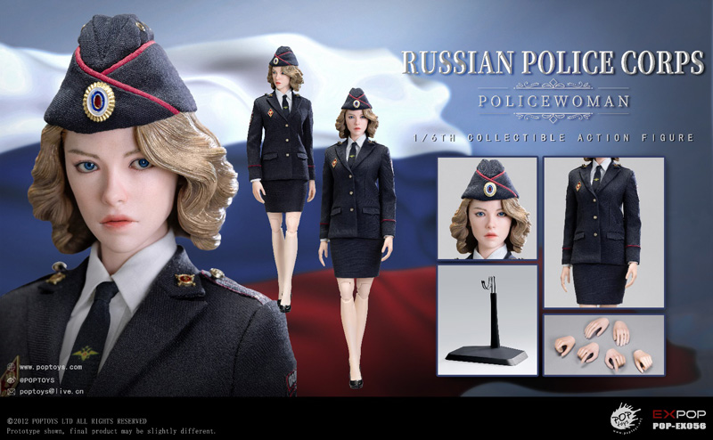 【POPtoys】EX056 1/6 Russian Police Corps Police Woman ロシア警察 女性職員 1/6スケール女性フィギュア