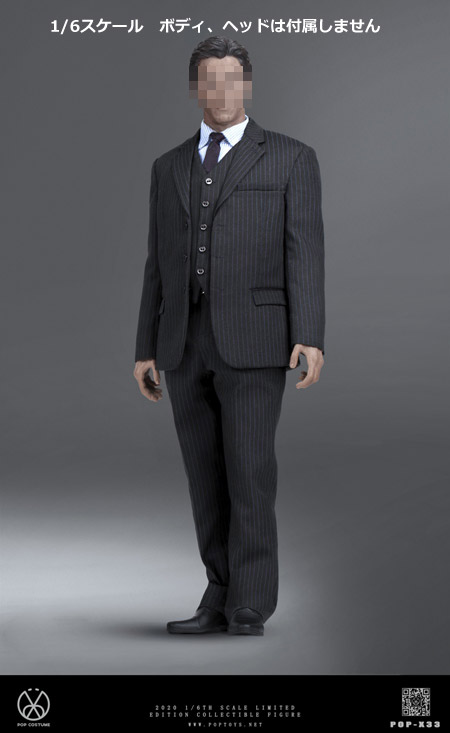【POPtoys】X33 Men’s Suit Western-style clothes suit 1/6スケール 男性用ビジネススーツ 1/6スケール男性フィギュア用コスチューム