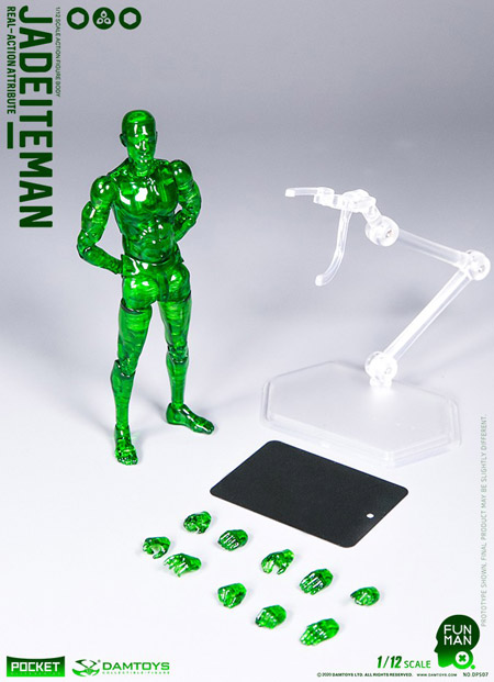 【DAM】DPS07 1/12 SCALE ACTION FIGURE “JADEITEMAN” 翡翠人 デッサン人形 1/12スケールフィギュア 男性ボディ素体